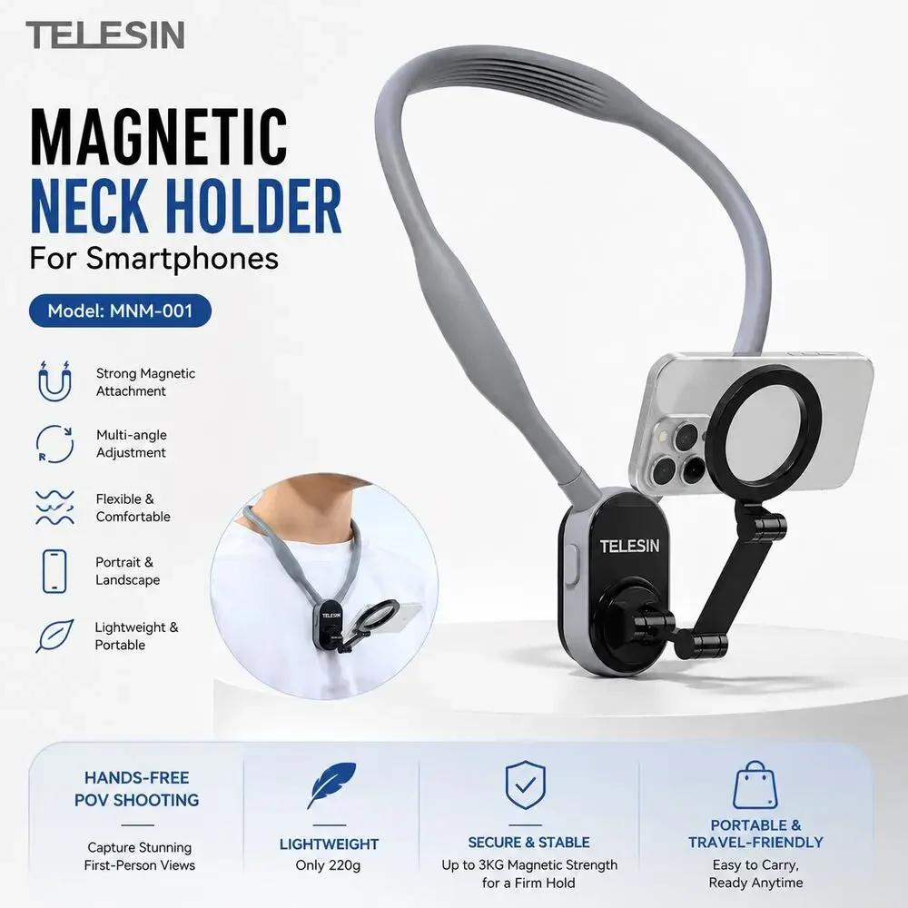 TELESIN, Magnetic Smartphone Neck Holder, Model MNM-001